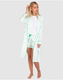 Sant And Abel - Women's Green Palm Tree Robe