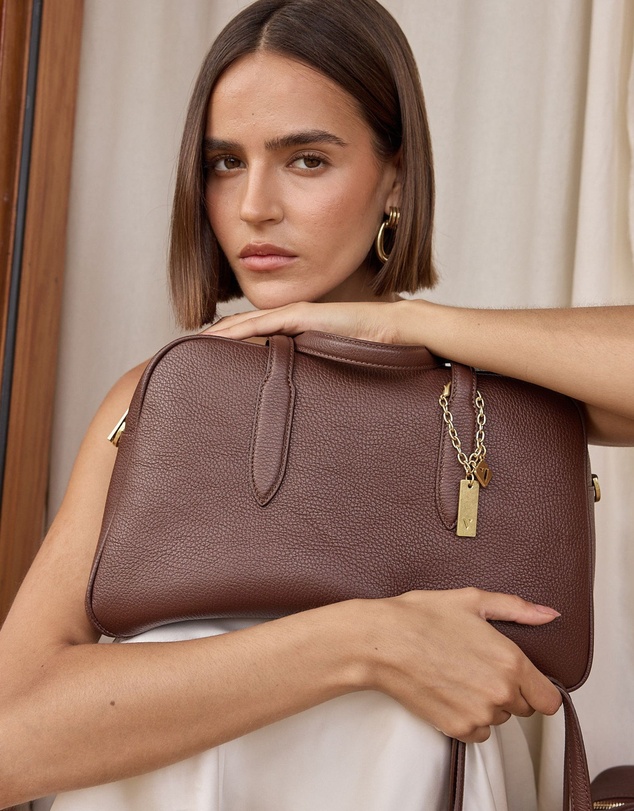 VESTIRSI - Vera Mahogany Medium Bowler Bag
