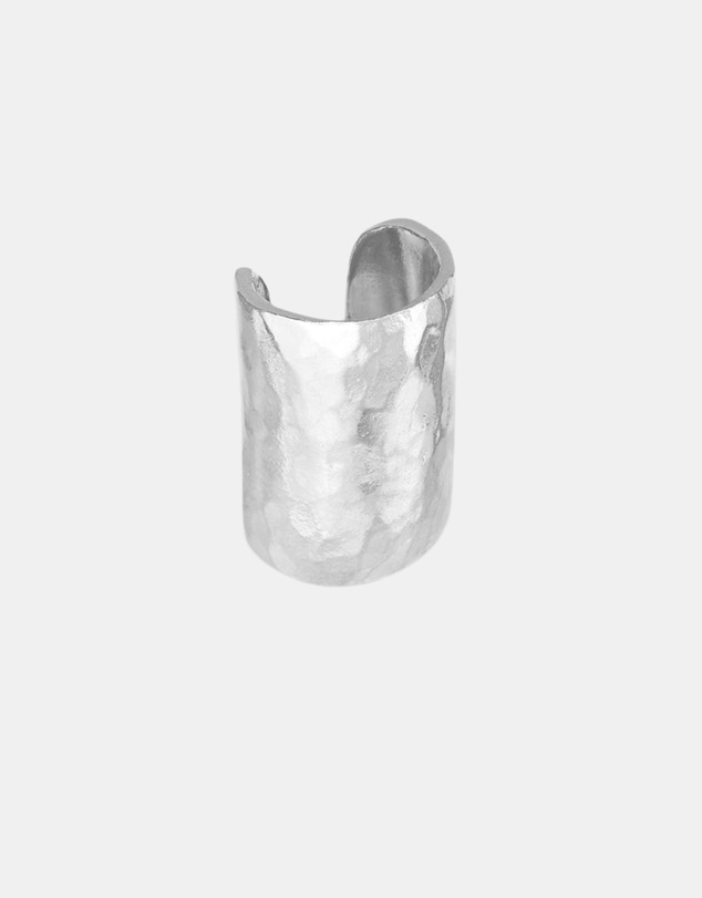 Dower & Hall - Men's Long Straight Nomad Ear Cuff in Sterling Silver