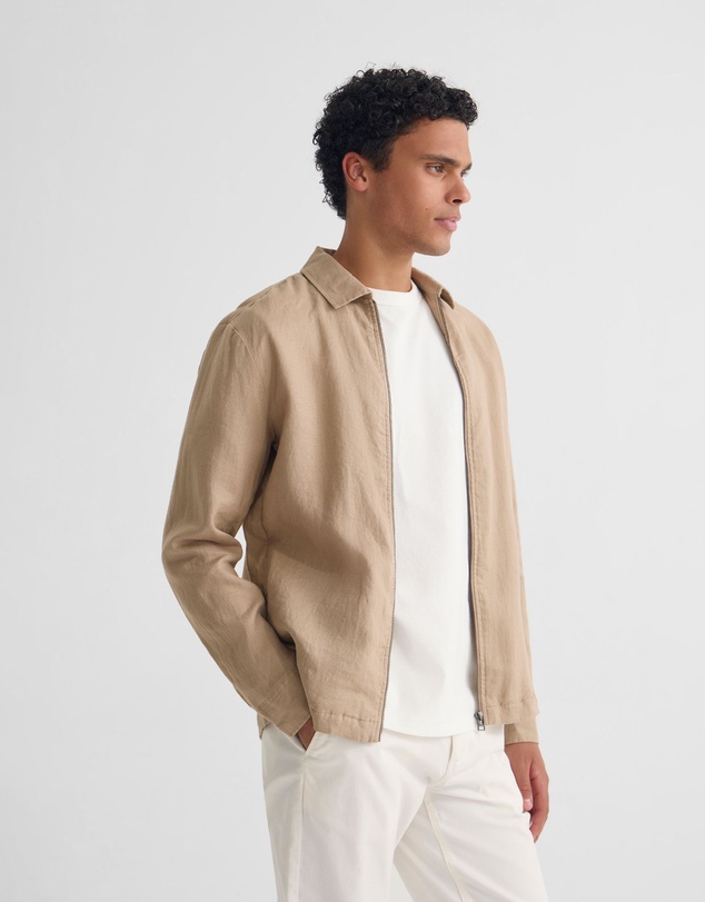 Oxford - Adem Linen Zip Bomber
