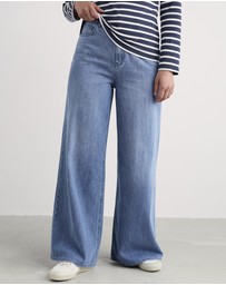 Seasalt - Seasalt Cornwall Blue Godrevy Wide Leg Jean