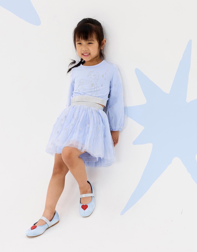 Rock Your Kid - Frozen Glitter Dress Set - Kids-Teens