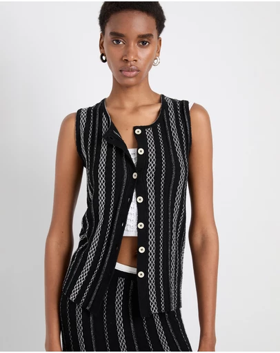 Proenza Schouler White Label - Alyna Vest In Textured Knit