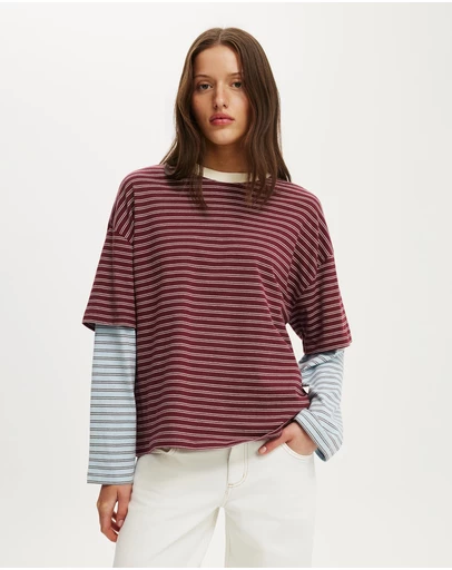 Cotton On - Boxy Double Layer Long Sleeve