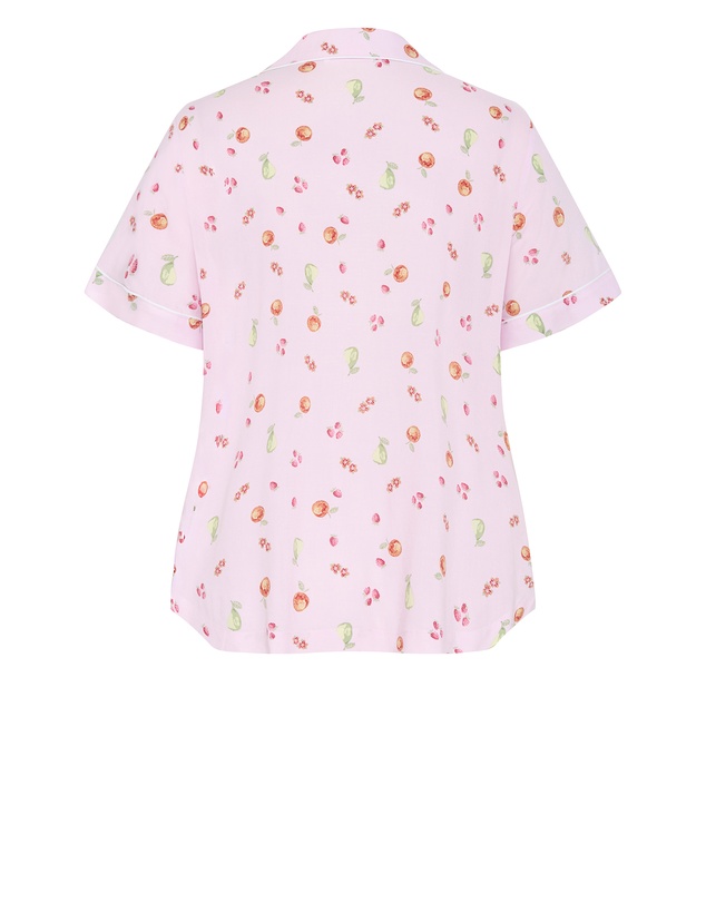 City Chic - Kitty Berry Print Pyjama Shirt