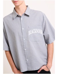 Black Noise White Rain - Heaton Short Sleeve Shirt
