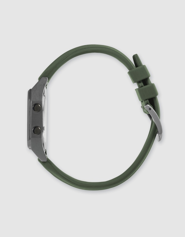 Maxum - Raglan Tide Watch – Gunmetal Case, Black Dial & Green Silicone Strap