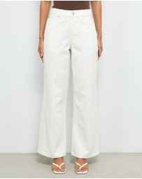 AERE - High Rise Straight Leg Jeans