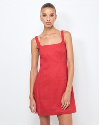 AERE - Clara Linen Mini Dress