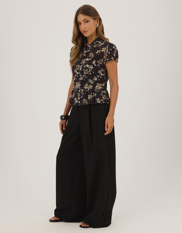 Atmos&Here - Kate Floral Pin Tuck Shirt