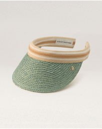 Helen Kaminski - Bianca 8 Raffia Stripe Visor