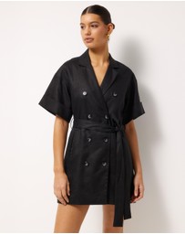 AERE - Cassia Linen Mini Dress