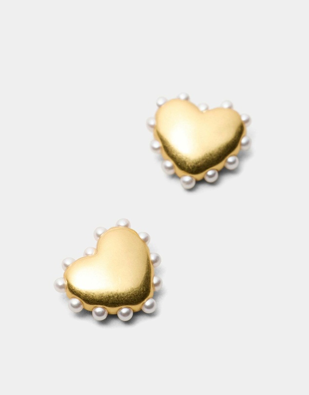 MIMCO - Adore Heart Stud Earrings - Gold