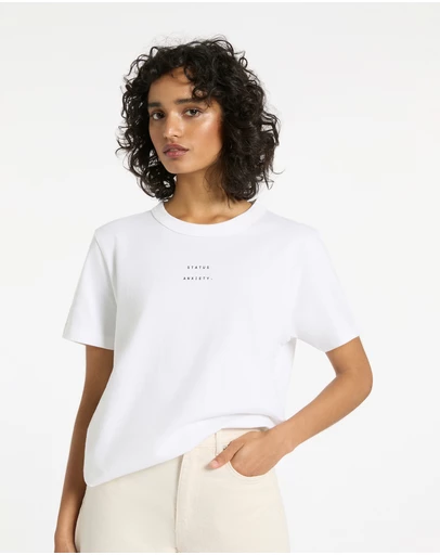 Status Anxiety - Feels Right T-Shirt With Logo