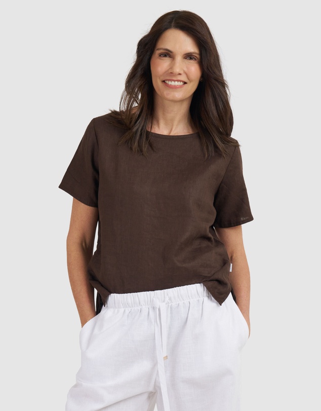 CAMIXA - Teena Linen T-shirt Top