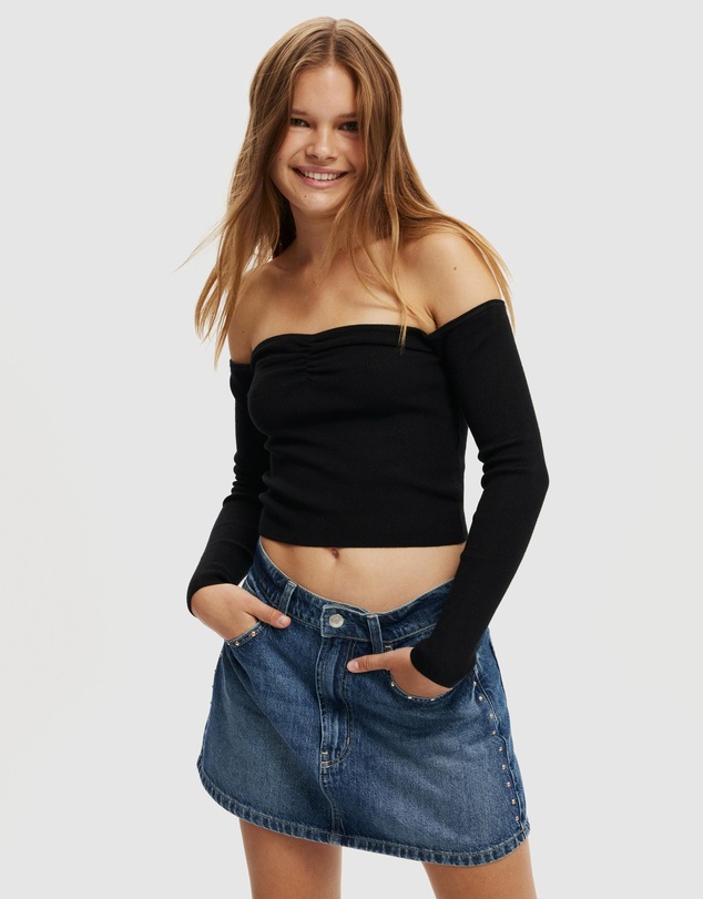 Cotton On - Everfine Gather Bust Long Sleeve