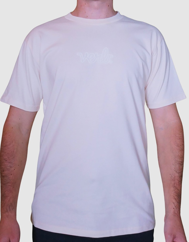 Verb - Verb Puffed Men Classic Logo 100% Cotton Skateboards Tshirt Cream