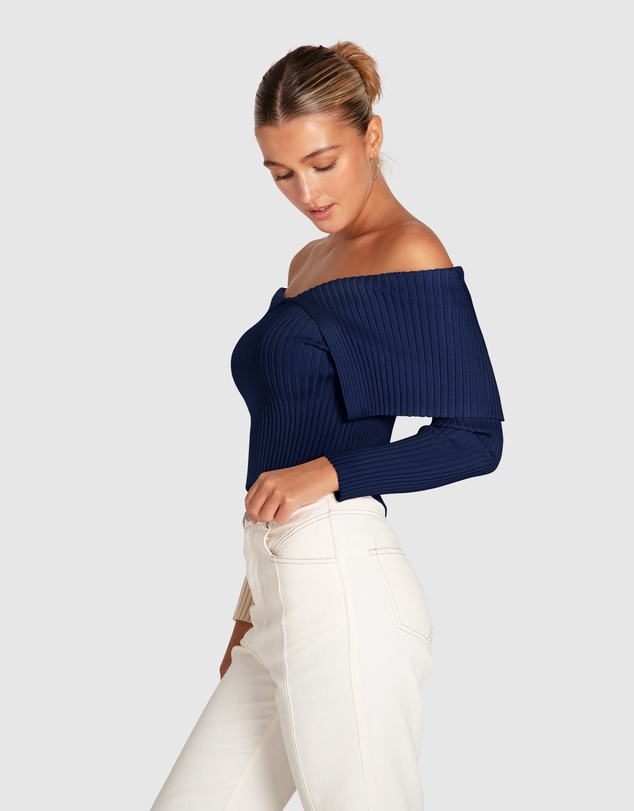 Belle & Bloom - More Than Words Collared Knit Top