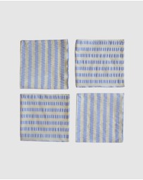 Mosey Me - Butter Blue Seersucker Napkin Set