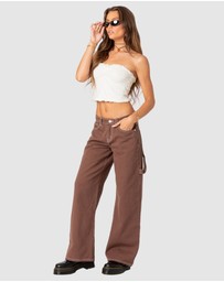 EDIKTED - Ruffled Hem Tube Top