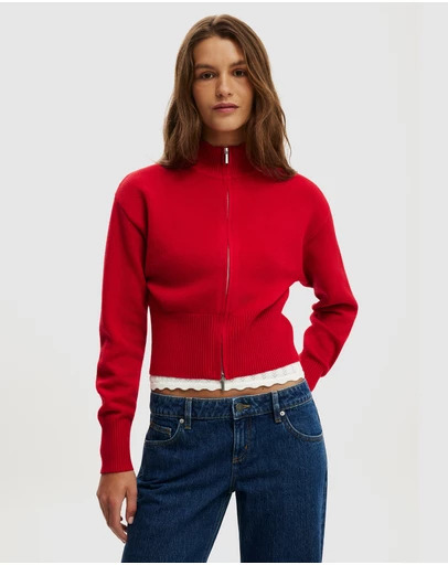 Cotton On - Lotus Cinched Zip Knit
