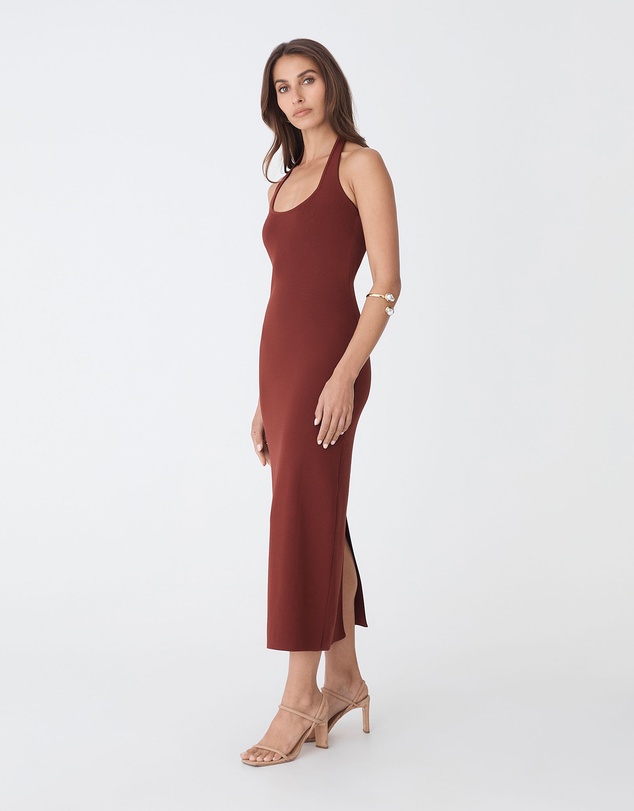 Forcast - Jolin Halter Neck Rib Dress