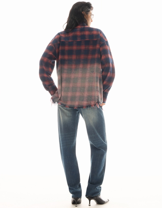 THE TALES - Cutaway Bleached Flannel Shirt