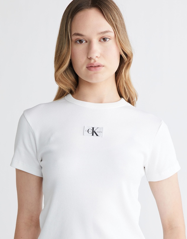 Calvin Klein Jeans - Ribbed Cotton Badge T-shirt