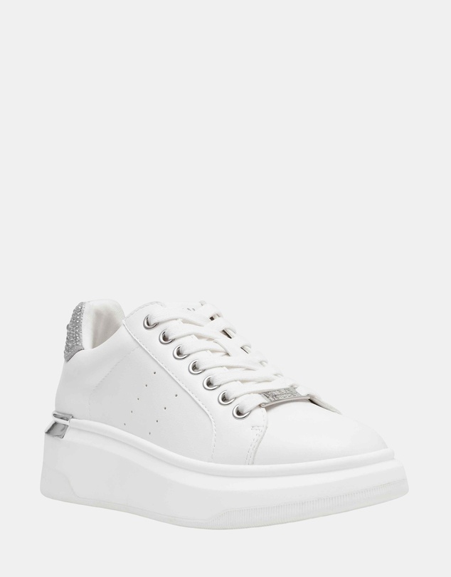Steve Madden - Glacial-R White Silver Sneakers