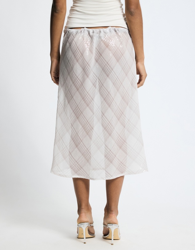 Lover - Venus Sequin Check Skirt