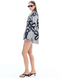 THE TALES - Floral Street Hand Spray Stripe Shirt