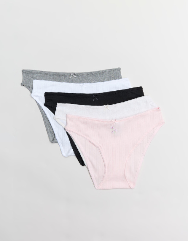 Cotton On Body - 5-Pack Cotton Pointelle Bikini Briefs