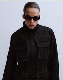 M.N.G - Oversized Denim Parka With Pockets