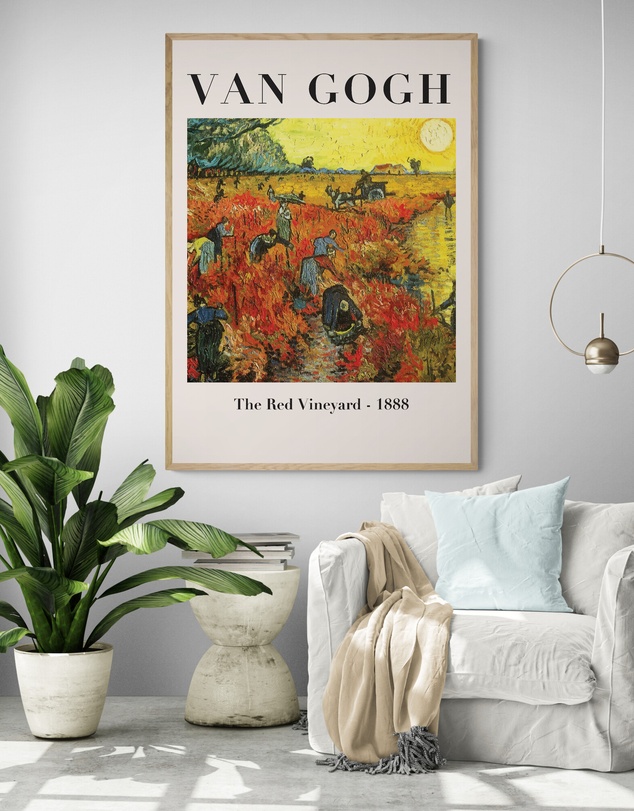 Inka Arthouse - The Red Vineyard by Van Gogh Art Print