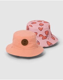 Crywolf - REVERSIBLE BUCKET HAT Strawberry Splash