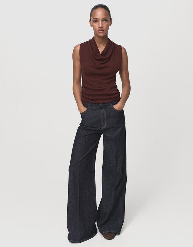 M.N.G - Ruched Knitted Top