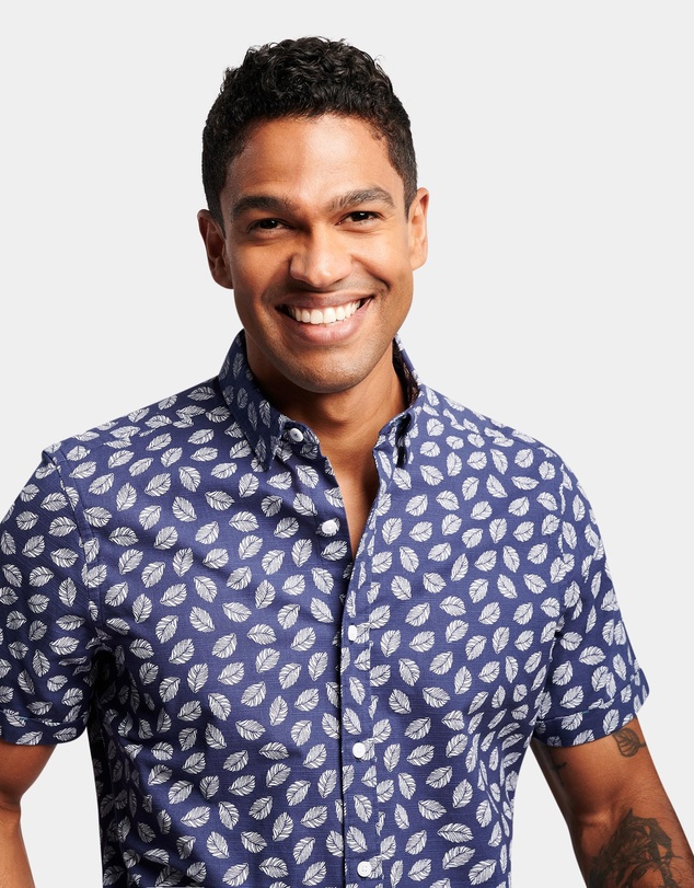 Brooksfield - Leaf Print Casual Shirt