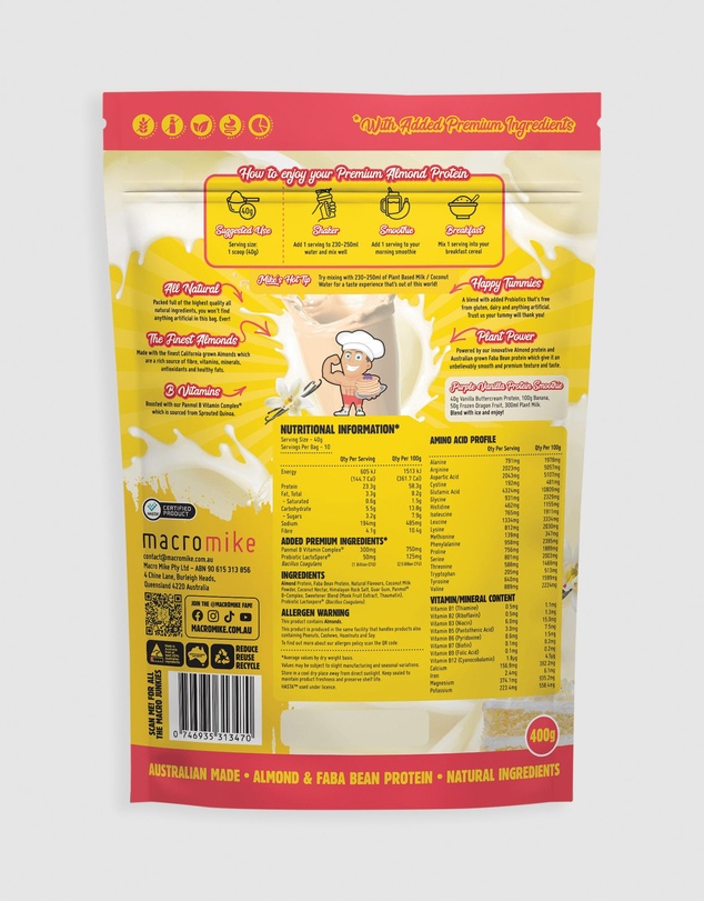 Macro Mike - Premium Almond Protein Vanilla Buttercream