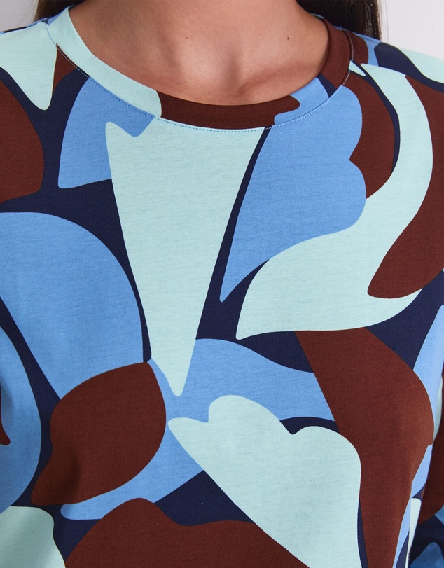 Sportscraft - Wave Print Half Sleeve Mercerised Tee