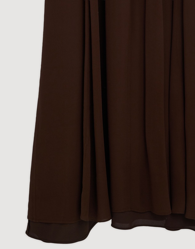Revibe - Repaired Shona Joy Amina Balloon Sleeve Plunged Maxi Dress - AU 12