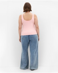 City Chic - Plus size Arami Top - soft coral