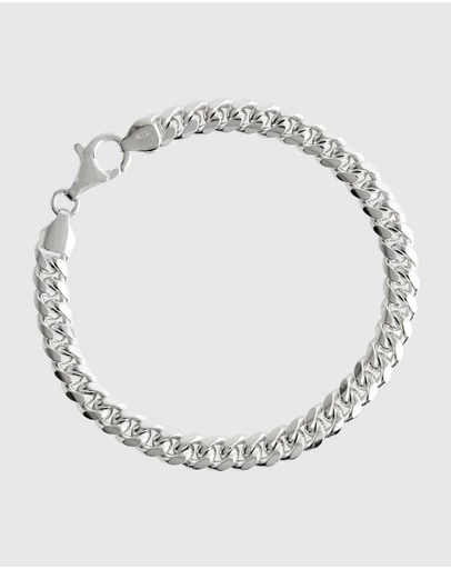 Najo - Cuban Men's Silver Bracelet (21cm)