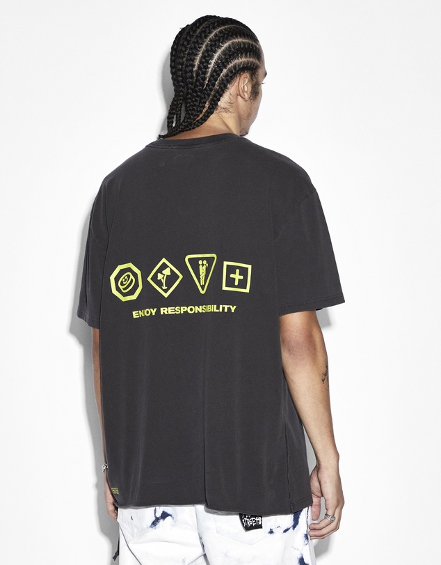 Ksubi - Enjoy Biggie Ss Tee Faded Black