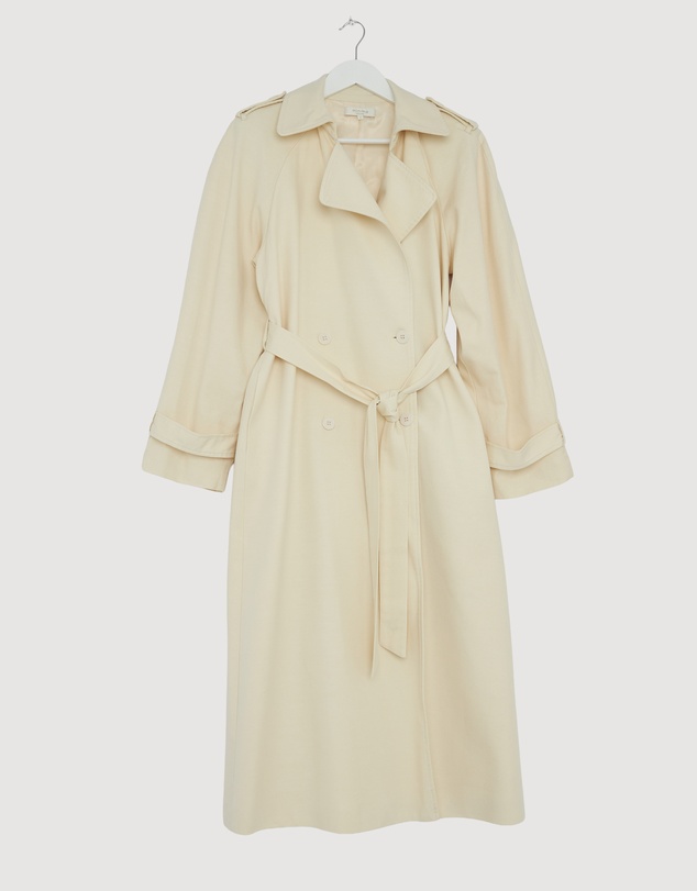Revibe - Repaired Minima Esenciales Isra Cotton Twill Trench Coat - AU 6