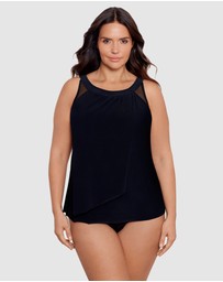 Miraclesuit Swimwear  - Illusionists Ursula High Neck Underwired Plus Size Tankini Top