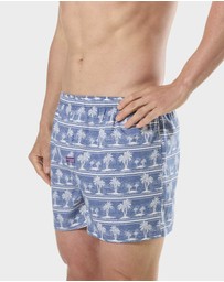 Mitch Dowd - Mitchdowd Mens Maui 3 Pack Boxer Shorts - Tropical and Stripe