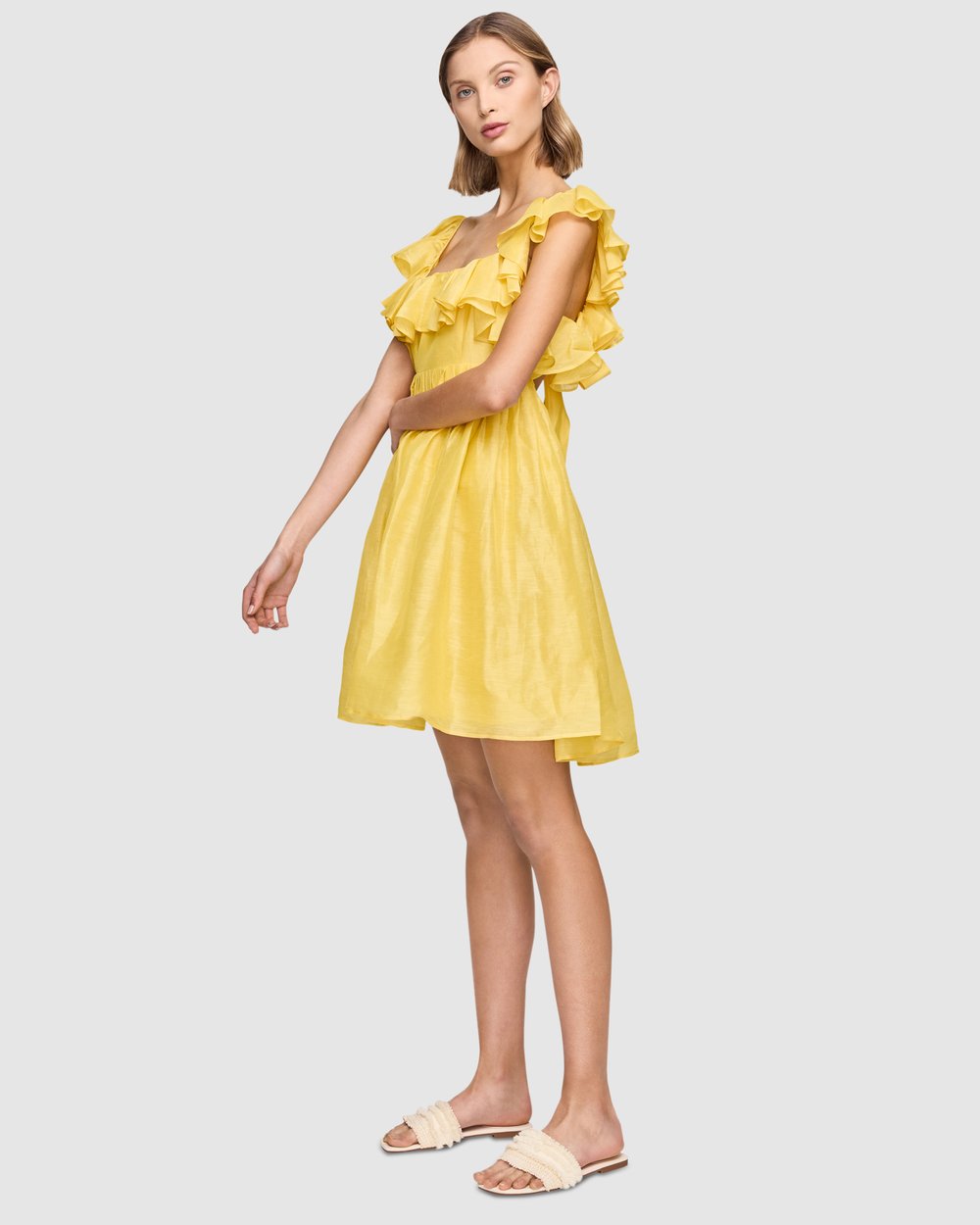 Limón Silk Linen Mini Dress by LEO LIN Online | THE ICONIC | Australia