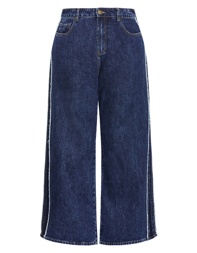 City Chic - Harley Fit Leila Side Stripe Wide Leg Jean