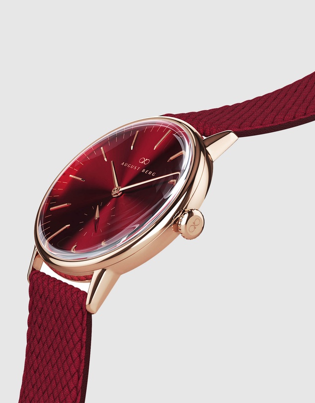 August Berg - Serenity 40mm Burgundy Watch