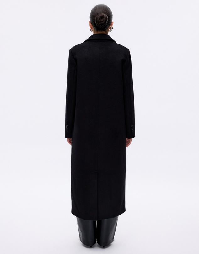 Revibe - Repaired Minima Esenciales Maren Brushed Wool Long Coat - AU 12